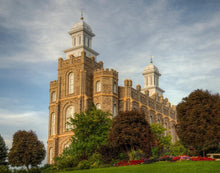 Load image into Gallery viewer, Logan Utah Temple House on a Hill Gallery Wrap