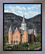 Load image into Gallery viewer, Provo City Center Utah Temple Y Mountain Portrait Gallery Wrap