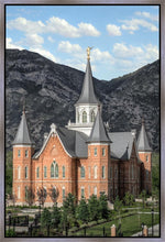 Load image into Gallery viewer, Provo City Center Utah Temple Y Mountain Portrait Gallery Wrap