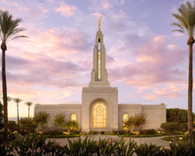 Load image into Gallery viewer, Redlands Temple Fountain Sunset