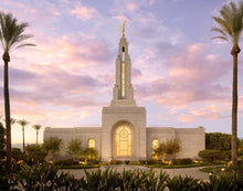 Load image into Gallery viewer, Redlands Temple Fountain Sunset