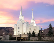 Load image into Gallery viewer, Brigham City Pastel Sunset Gallery Wrap