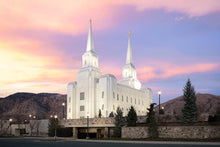 Load image into Gallery viewer, Brigham City Pastel Sunset Gallery Wrap