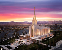 Load image into Gallery viewer, Oquirrh Mountain Pink Sunset Aerial