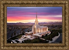 Load image into Gallery viewer, Oquirrh Mountain Pink Sunset Aerial