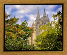 Load image into Gallery viewer, Salt Lake City Temple Autumn Leaves Gallery Wrap
