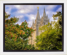 Load image into Gallery viewer, Salt Lake City Temple Autumn Leaves Gallery Wrap