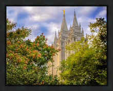 Load image into Gallery viewer, Salt Lake City Temple Autumn Leaves Gallery Wrap