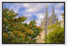Load image into Gallery viewer, Salt Lake City Temple Autumn Leaves Gallery Wrap