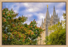 Load image into Gallery viewer, Salt Lake City Temple Autumn Leaves Gallery Wrap