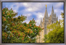 Load image into Gallery viewer, Salt Lake City Temple Autumn Leaves Gallery Wrap