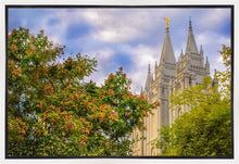 Load image into Gallery viewer, Salt Lake City Temple Autumn Leaves Gallery Wrap