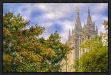 Load image into Gallery viewer, Salt Lake City Temple Autumn Leaves Gallery Wrap