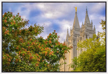 Load image into Gallery viewer, Salt Lake City Temple Autumn Leaves Gallery Wrap