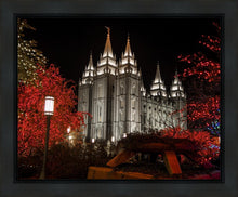Load image into Gallery viewer, Salt Lake City Temple Lights Aglow Gallery Wrap
