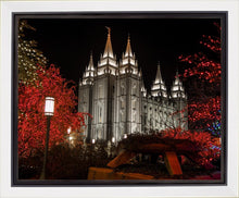 Load image into Gallery viewer, Salt Lake City Temple Lights Aglow Gallery Wrap