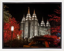Load image into Gallery viewer, Salt Lake City Temple Lights Aglow Gallery Wrap