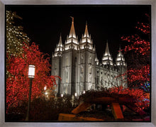 Load image into Gallery viewer, Salt Lake City Temple Lights Aglow Gallery Wrap