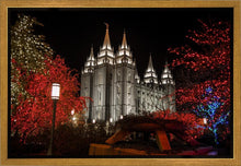 Load image into Gallery viewer, Salt Lake City Temple Lights Aglow Gallery Wrap