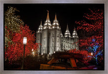 Load image into Gallery viewer, Salt Lake City Temple Lights Aglow Gallery Wrap