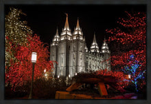 Load image into Gallery viewer, Salt Lake City Temple Lights Aglow Gallery Wrap