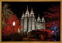 Load image into Gallery viewer, Salt Lake City Temple Lights Aglow Gallery Wrap