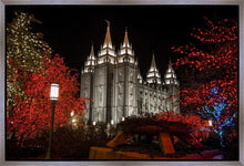 Load image into Gallery viewer, Salt Lake City Temple Lights Aglow Gallery Wrap