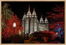 Load image into Gallery viewer, Salt Lake City Temple Lights Aglow Gallery Wrap