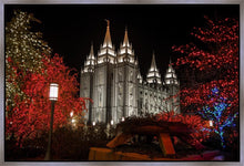 Load image into Gallery viewer, Salt Lake City Temple Lights Aglow Gallery Wrap