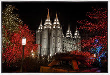Load image into Gallery viewer, Salt Lake City Temple Lights Aglow Gallery Wrap
