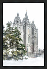 Load image into Gallery viewer, Salt Lake City Temple Evergreen Christmas Gallery Wrap