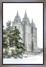 Load image into Gallery viewer, Salt Lake City Temple Evergreen Christmas Gallery Wrap