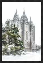 Load image into Gallery viewer, Salt Lake City Temple Evergreen Christmas Gallery Wrap
