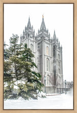 Load image into Gallery viewer, Salt Lake City Temple Evergreen Christmas Gallery Wrap