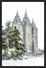 Load image into Gallery viewer, Salt Lake City Temple Evergreen Christmas Gallery Wrap