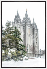 Load image into Gallery viewer, Salt Lake City Temple Evergreen Christmas Gallery Wrap