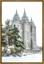 Load image into Gallery viewer, Salt Lake City Temple Evergreen Christmas Gallery Wrap