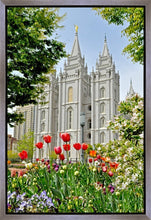 Load image into Gallery viewer, Salt Lake City Temple June - God Is the Gardner Gallery Wrap