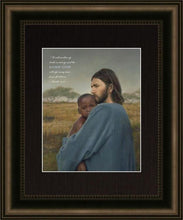 Load image into Gallery viewer, Worth Of A Soul is a painting that depicts Jesus Christ holding in His arms a young child from Africa - Liz Lemon Swindle | Havenlight | latter-day saint artwork