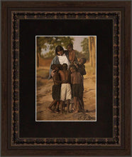Load image into Gallery viewer, For All Mankind is a painting that depicts Jesus holding and hugging children from Africa - Liz Lemon Swindle | Havenlight | latter-day saint artwork