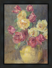 Load image into Gallery viewer, Red and Yellow Roses in a Vase