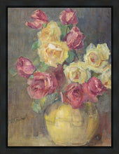 Load image into Gallery viewer, Red and Yellow Roses in a Vase