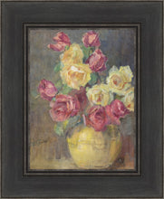 Load image into Gallery viewer, Red and Yellow Roses in a Vase
