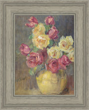 Load image into Gallery viewer, Red and Yellow Roses in a Vase