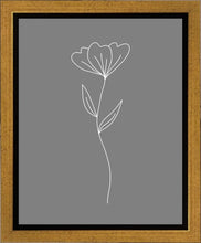 Load image into Gallery viewer, Minimalist Flower Gray Gallery Wrap