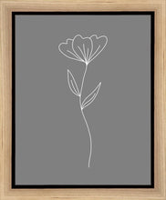 Load image into Gallery viewer, Minimalist Flower Gray Gallery Wrap