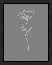 Load image into Gallery viewer, Minimalist Flower Gray Gallery Wrap