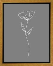 Load image into Gallery viewer, Minimalist Flower Gray Gallery Wrap