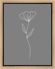 Load image into Gallery viewer, Minimalist Flower Gray Gallery Wrap