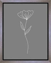 Load image into Gallery viewer, Minimalist Flower Gray Gallery Wrap